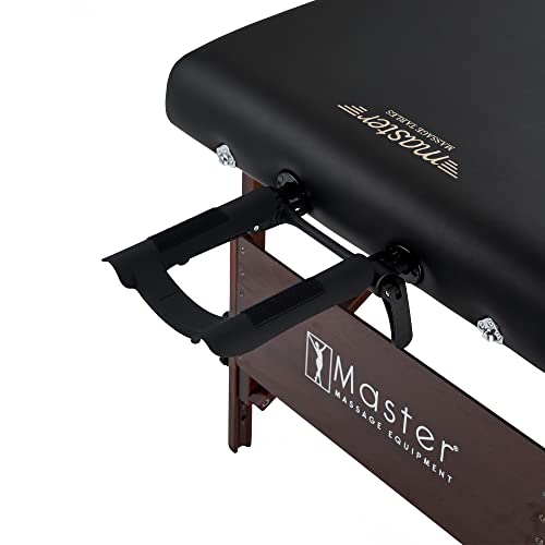 Master Massage Del Ray Pro 30\" Portable Massage Table, 750lbs Capacity, Black