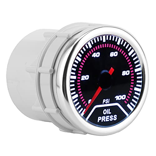 52 Mm/2 Zoll LED-Öldruckmesser 0-100psi Messgerät mit Sensoranpassung für 12 V 4/6/8 Zylinderautos