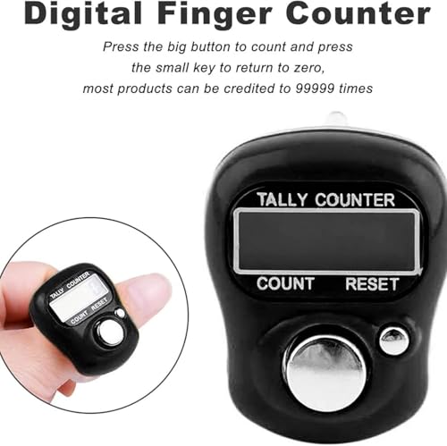 Image of 99999 5 Digit Multiuse Digital Electronic Portable Mini Hand Tally Clicker Counter Finger Ring Mantra Jaap Device Machine Cricket Umpire Counting Zikr Ziker Dhikr (2 1011)