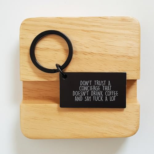 Birthday Gift Concierge Keychain Present for Her – Coffee & Cuss Humor image 5