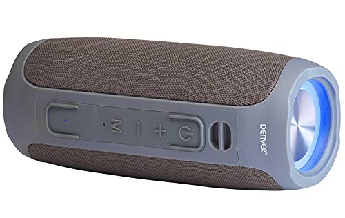 Denver Bluetooth Lautsprecher BTV-220GREY tragbar mit Freisprecheinrichtung
