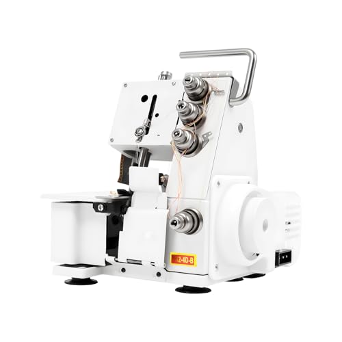 Fenjidrop 4-Thread Overlock Sewing Machine, 1200SPM Serger Sewing Machine with Adjustable Stitch, 100W Industrial Overlock SewingMachine for Home & Professional Use, 100W Power (110V)