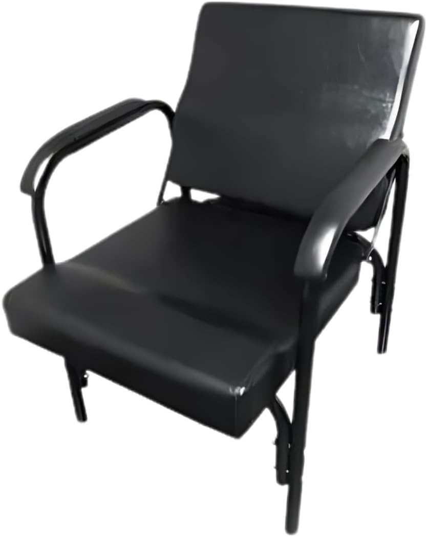 Auto-Reclining Shampoo Chair for Beauty Salon or Barber with Ultra Mid-Back Lumbar Support with Extended Cushion Armrests TLC-216-
