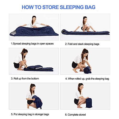 Sleeping Bag, Lightweight 3 Season Weather Sleep Bags For Kids Adults Girls Women, Microfiber Filled 5-20 Degree For Backpacking/Hiking/Camping/Mountaineering With Compression Sack #TOP4