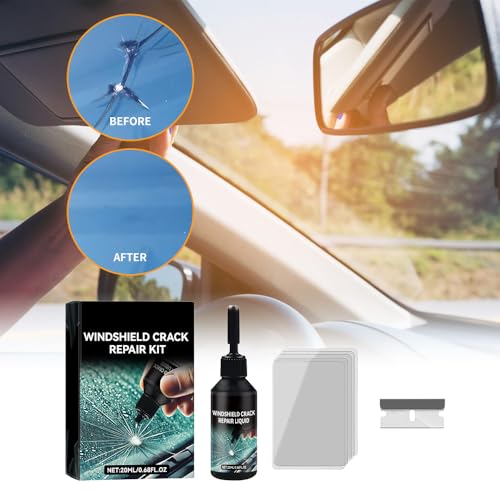Eadwe Windshield Crack Repair Kit, 2025 Cracks Gone Glass Repair Kit, Premium Windshield Repair Kit for Chips and Cracks Car Glass Repair Kit, Cracks Gone Glass Kit Automotive Windscreen Tool (1PCS)