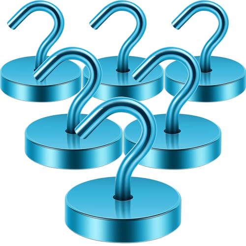 Neosmuk Magnetic Hooks Steel Tube Design for Cruise,130lb+ RoyalBlue,6 Pack