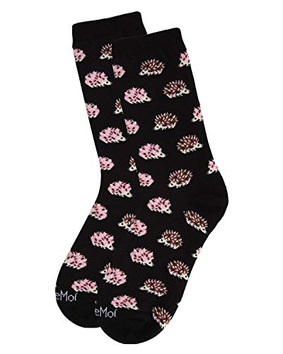 MeMoi Meias Hedgehogs Rayan Blend Crew, Suco de uva, One Size