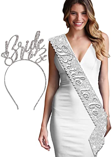 �u���C�h�T�b�V���e�B�A���M�t�g�Z�b�g - �V���o�[�X�p�[�N�� Bride to Be �X�J���b�v�T�b�V��&�V���o�[�O�����u���C�h�g�D�r�[�w�b�h�o���hG�Z�b�g(SLVSprk B2B & GlmHB) SLV