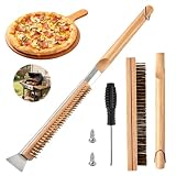 Cepillo para Horno de Pizza con Raspador para Piedra 55,5 cm