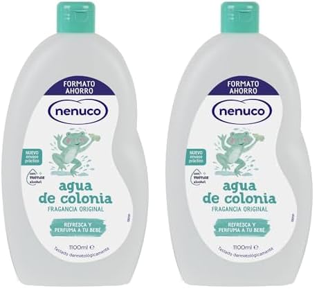 Nenuco Agua de Colonia, Fragancia Original, con Menos Alcohol, Formato Ahorro 1100 ml (Paquete de 2)