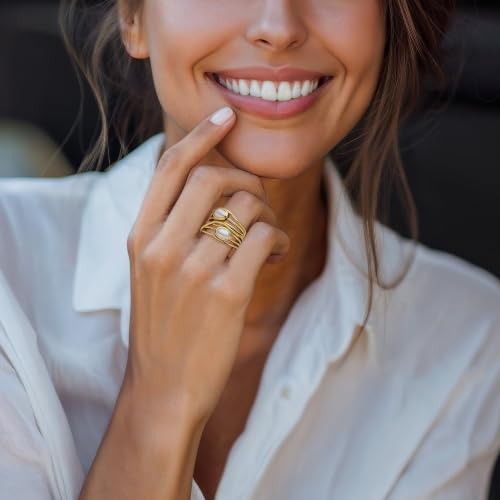Image of Ross-Simons Gemstone Highway Ring in 18kt Gold Over Sterling