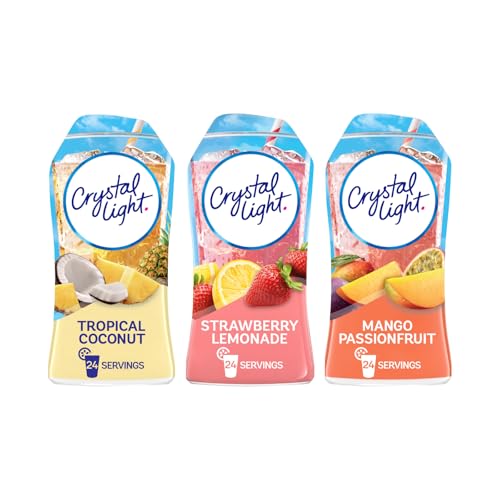 Crystal Light Tropical Coconut Mango Passionfruit Strawberry Lemonade Variety Pack Liquid Drink Mix (Variety Pack)