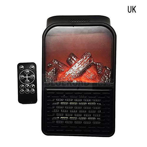 FairytaleMM Easy To Use Just Plug It Into The Socket Portable Electric Heater Fan Wall Outlet Handy Household Mini Small Heater(black)