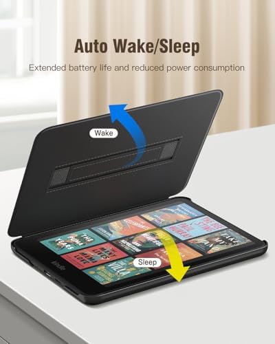 MoKo Case for 7" Kindle Paperwhite 12th Gen 2024, Balck & Glitter - 5