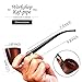 KAFpipeWorkshop Tobacco Pipe Model KAF218 Churchwarden Style Wooden Handmade Dublin Shape from Pear Wood with Acrylic Stem, Gift Box with Pouch (Ukraine)