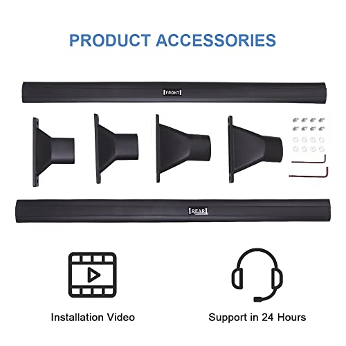 Snailfly Black Crossbar Fit For 2021 2022 2023 Toyota Sienna W/Side Rails Roof Rack Cross Bars #TOP5