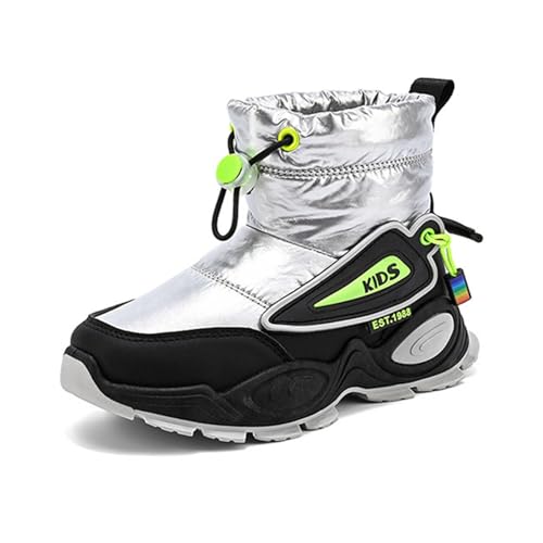 Girls Boys Mid Calf Padded Boots Soft Bottom Anti Slip Winter Water Proof Outdoor Shoes Kids Insulated Snow Girls Suede2