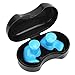 Julihai Swimming Waterproof Earplug, Soft and Elastic Swimming Ear Protectors, Reusable Earplug for Better Waterproofing, Lightweight and Portable Accessory (Blue)