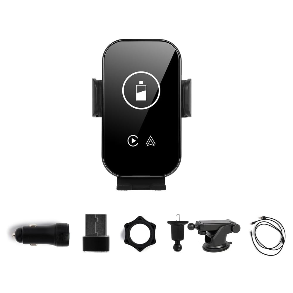 Adaptador Carplay Inalámbrico Android Auto con Cargador Coche 15W para Salpicadero 8