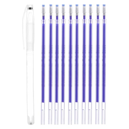 10本消えるインク チャコペン セット 刺繍熱で消える 裁縫用チャコ 刺繍 裁縫用印付けツール ャコ アイロンで消える 自然消去 ファブリックマーカー 布用 ファブリック ボール 替え芯 刺繍 ハンドメイド ソーイング 印付けツール 標識 マーク 手芸 洋