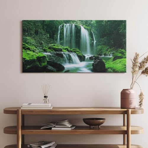 Image sur Toile Cascade Wallfluent 100x50cm Tableau Mural Salon - 2