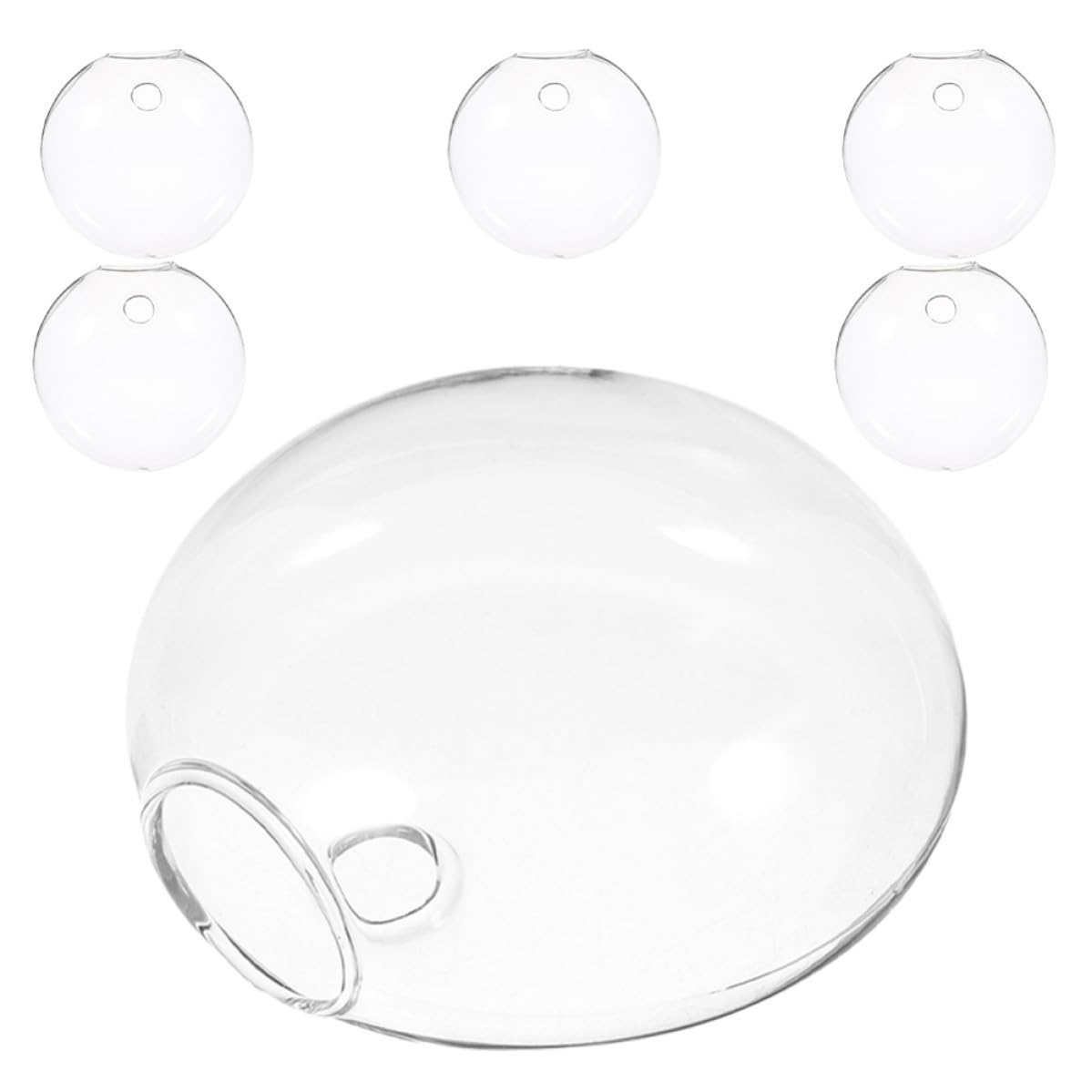 Jardinières suspendues en verre décor pratique pour bureau et mariage (lot de 6)