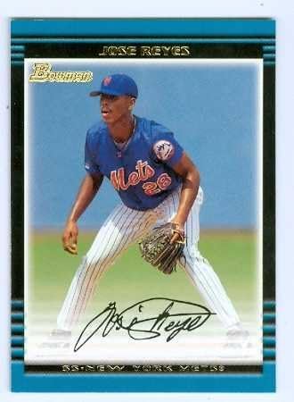 Jose Reyes baseball card (New York Mets 3B) 2002 Bowman #124 Rookie Thumbnail