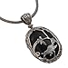 NOVICA Artisan Onyx Pendant Necklace Bird Themed and Sterling Silver from India Black Indonesia Nature Animal Floral Leaf Tree Birthstone [19.75 in L 2 mm W Pendant(s) 2.6 in H x 1.4 in W x 0.3 in D]