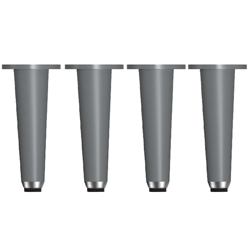 Ivan Tech Set of 4 Furniture Legs Feet Legs Modern Metal Cabinet Sofa Feet Dresser Coffee Table Couch Cupboard Chair Ottoman (Color : Gray, Size : 5x5x21cm)