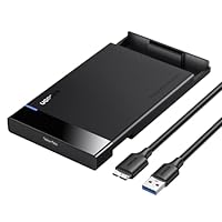 UGREEN Festplattengehäuse 2,5 Zoll Externes Gehäuse für 2.5 Zoll SSD und HDD, UASP unterstützt, werkzeugfreie Montage, USB C3.0 auf SATA III bis zu 5 Gbps SATA Gehäuse mit USB 3.0 Kabel