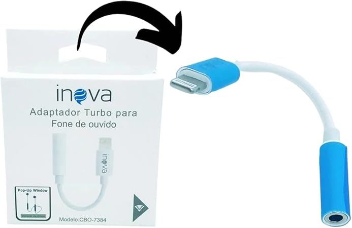 CABO ADAPTADOR INOVA CBO-7384 P2 PARA IPHONE | Amazon.com.br