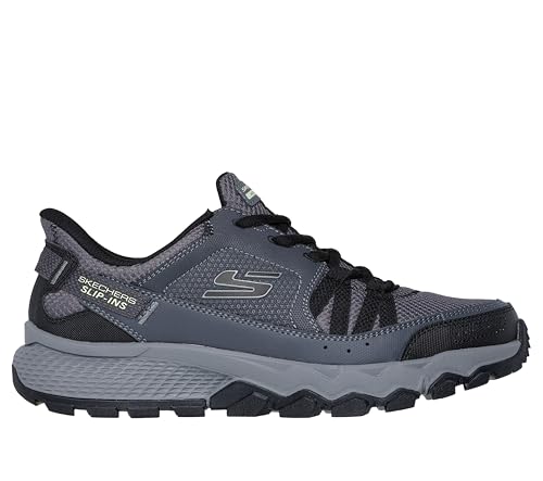 Skechers Men's Dynamite at Escapar Hands Free Slip-in Sneaker, Charcoal/Black, 6.5