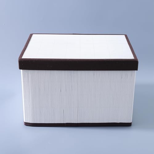Image of UMAI Laundry Basket | Bamboo Cloth Laundry Basket | LaundryBasket for Clothes-Toys | Storage Hamper with Lid | Foldable & Durable | Set of 4 | White