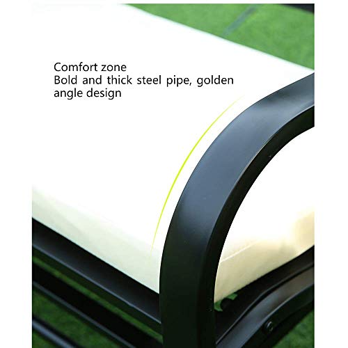 Cadeira de balanço dupla de metal para uso ao ar livre, banco de lazer para varanda ao ar livre, ass