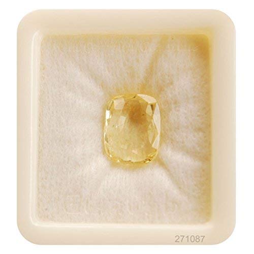 Kirti Sales Yellow Sapphire Stone Certified Ceylon Pukhraj Gemstone 6.25 Ratti 5.52 Carat Unheated Untreated Ceylon Yellow Sapphire Stone (B07PSL524P) Amazon Price History, Amazon Price Tracker