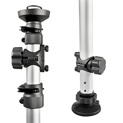 Portabicicletas telescópica ajustable de 160-340 cm para 2 bicicletas de suelo a techo 6
