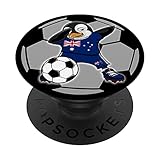 Dabbing Pinguin Australien Fußball Mannschaft Flagge Sport PopSockets mit austauschbarem PopGrip