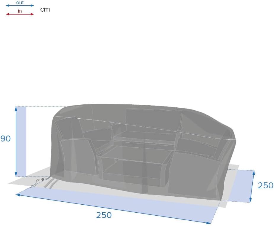 Hespéride Hambo Protective Cover for Living Room M 250 x 250 x 90 cm Polyester