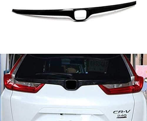 [Accesments] New CR-V CRV Compatible Rear Emblem Garnish Rear Bumper Protector Tailgate Garnish Exterior Accessories (Black) 1P CR044