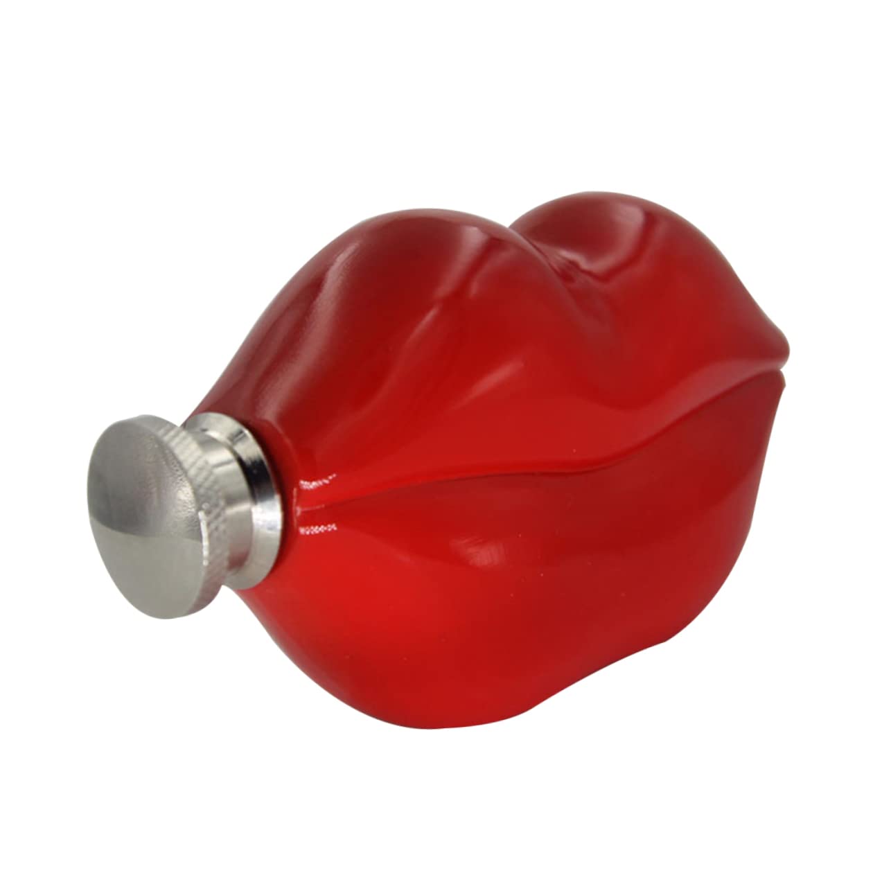 ABOOFAN Red Lip Hip Flask with Funnel Stainless Steel Wine Pot Portable Liquor Flask for Party Camping Travel Gift
