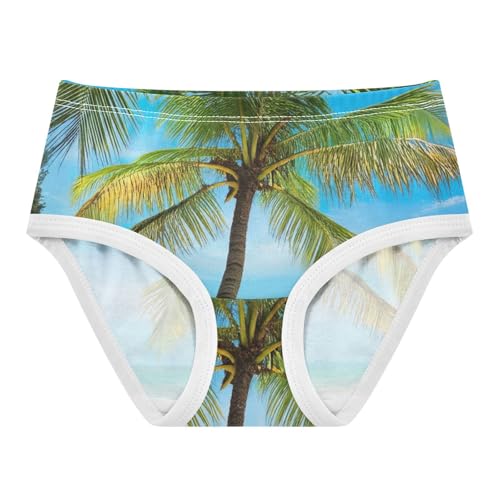 Cotton Toddler Underwear Custom Beach Palm Tree Panties Little Girl Bright Undies Kids Briefs 2t