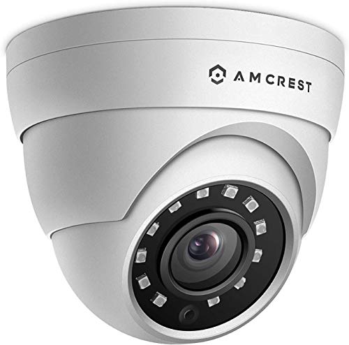 Preisvergleich Produktbild Amcrest 4MP UltraHD POE-Überwachungskamera, Augapfelkuppel für IP-Außenkameras - IP67-wetterfest, 98 Fuß Nachtsicht, 118 ° FOV, Live-Fernanzeige, 4 Megapixel (2688 TVL), IP4M-1055E (Weiß)