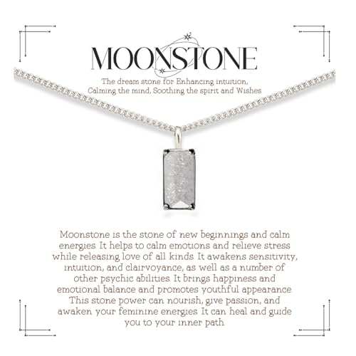 New Beginnings Moonstone Necklace, 925 Sterling Silver Necklace, Friendship Necklace, Necklaces For Women, Thoughtful Gifts for Women, With Chain Length Extender