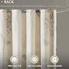Madison Park Shower Curtain, Bird & Leaf Print, Farmhouse Shower Curtain for Bathroom, Modern Country Bathroom Decor, Machine Washable, Cotton Shower Curtain, Quincy, 72x72 Khaki