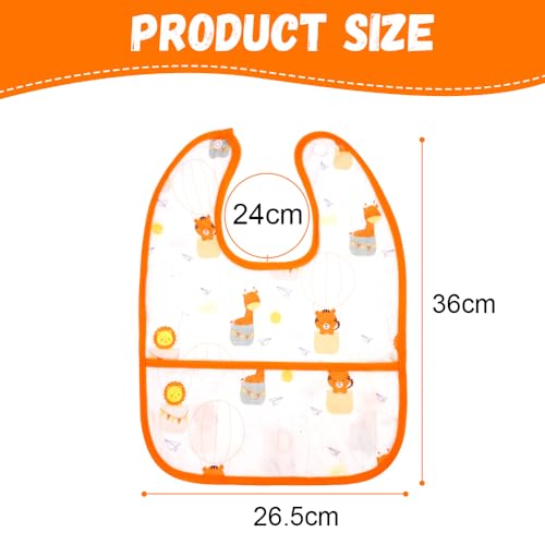 Miniatura 2 de Aolso Baberos Del Bebé Impermeable - 7pcs Ajustables De Alimentación Suave Y Flexible, Surtidos Para Niño Y Niña, Recién Nacido, Microfibra Poliéster