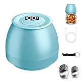 FUTUREZEN Electric Mason Jar Vacuum Sealer for Regular & Wide Mouth Canning Jars, Automatic Sealing Machine Kit for Food Storage & Fermentation, Mouth Mason Jar Lids, Bottle Opener, Type-C Cable, Blue