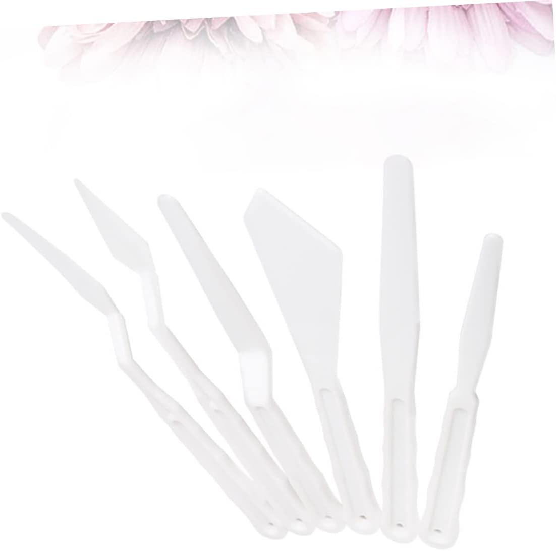 NUOBESTY 5sets Oil Painting Tool Set Spatula Knives Plastic Painting Palette Art Supplies for Artists
