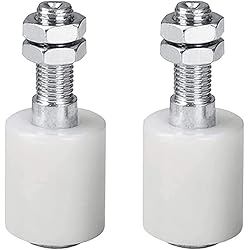 2Pcs Rueda de Nailon,Ruedas Giratorias,Rueda con Rodamientos de Bolas,Rueda de Nailon Pesado,Polea de Puerta Corredera,Rodillo para Puerta de Granero,Guía de Piso de Puerta de Granero,27 * 35MM.