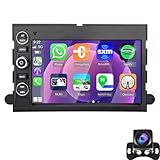 Keoaiob Für F-ord F150/F250/F350 2004-2014 Auto-Stereoanlage Mit Carplay Android Auto GPS Navi 7 Zoll Touchscreen Bluetooth EQ WiFi FM/RDS Mirrorlink DAB Rückfahrkamera Mikrofon(Color:8 Core 2+32G)