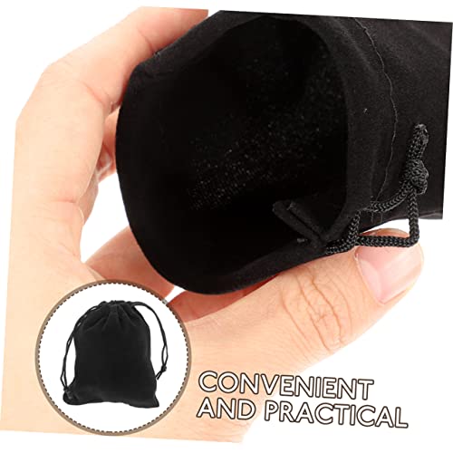 Hemoton 15 Pçs Bolsa De Flanela Bolso Flanela Preto Jóias Batom